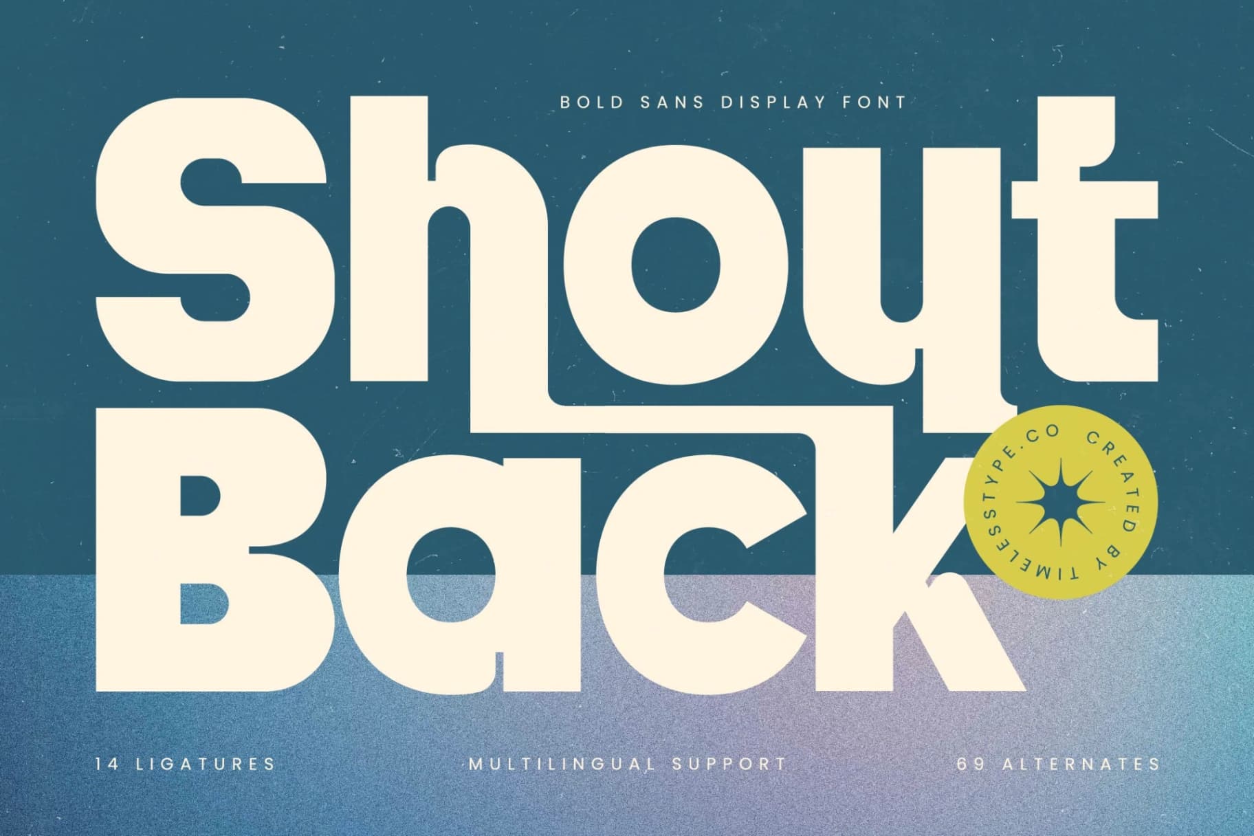 Preview of Shout Back - Bold Sans Display Font font