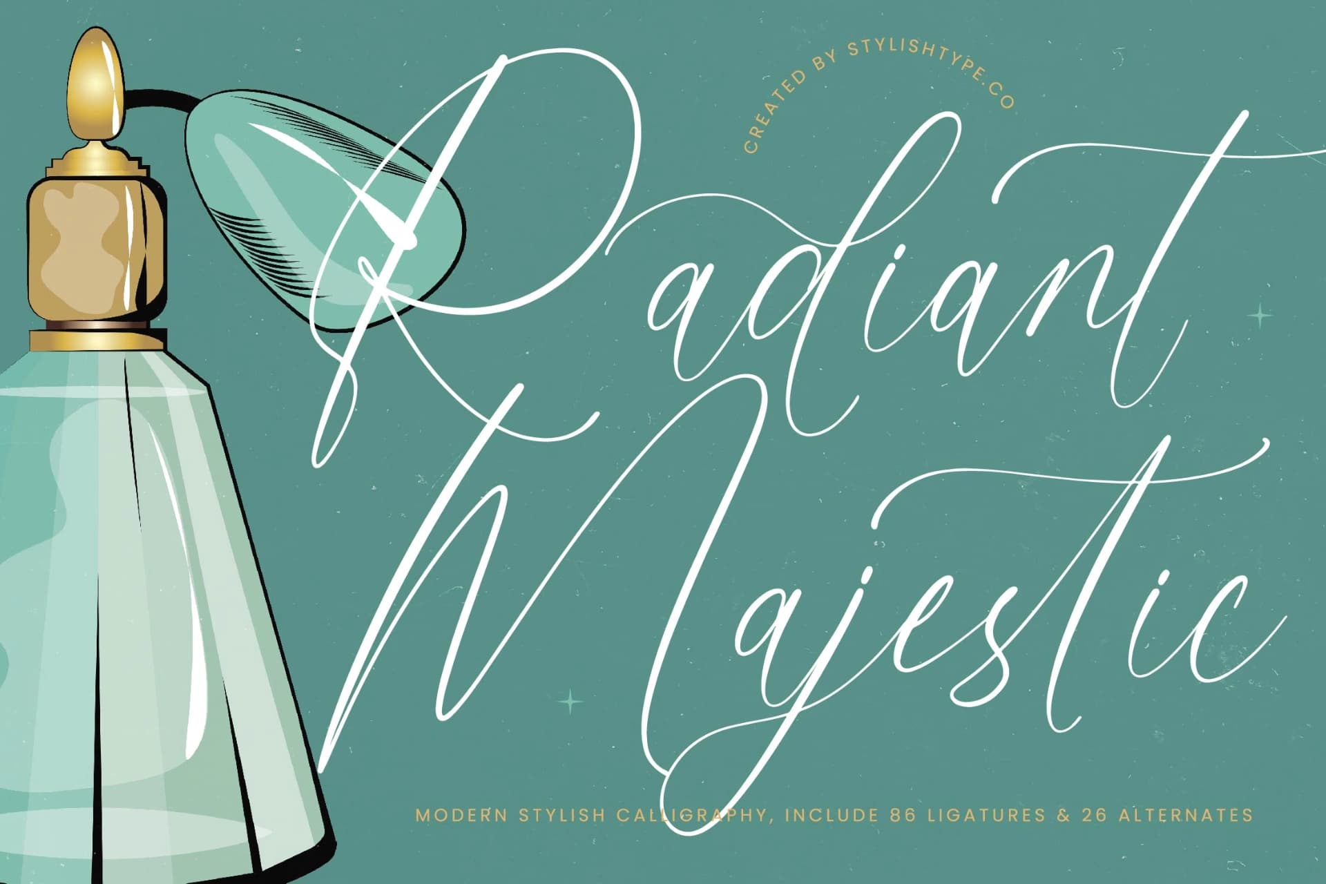 Preview of Radiant Majestic - Modern Stylish Calligraphy font