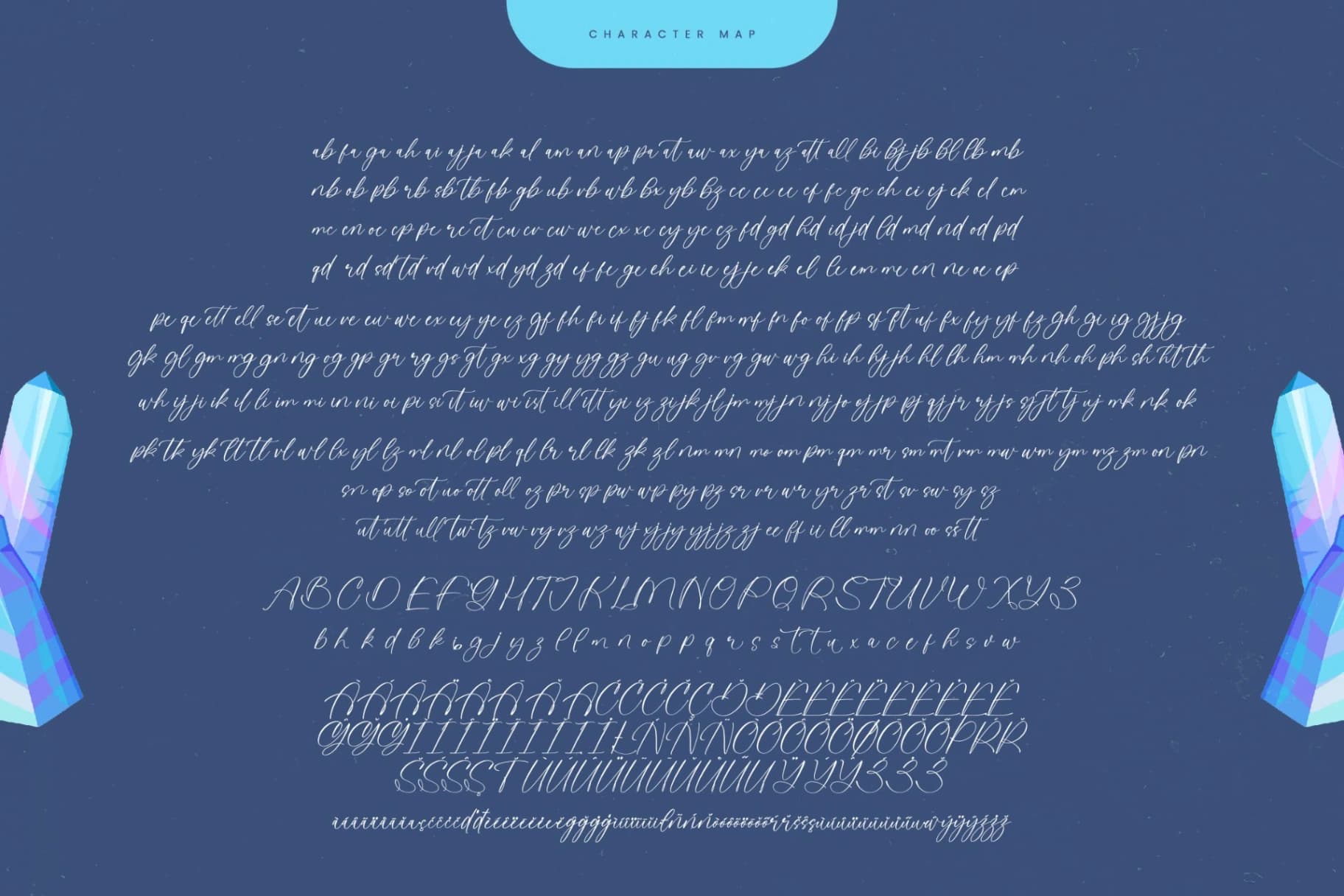 Preview 19 for Crystal Kinetic - Stylish Handwritten Font