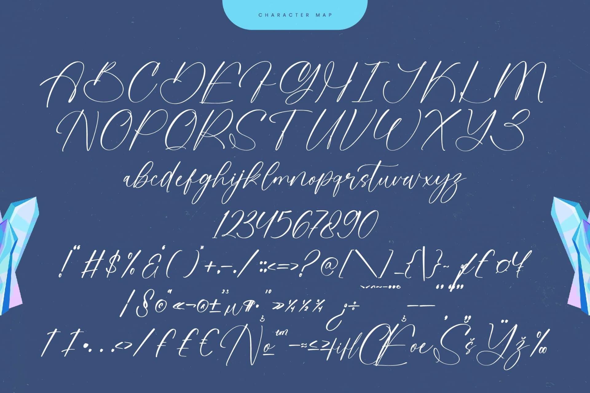 Preview 18 for Crystal Kinetic - Stylish Handwritten Font