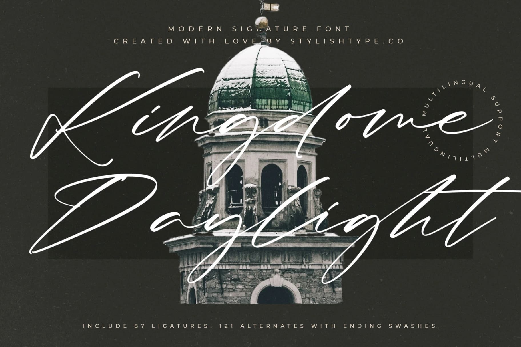 Preview of Kingdome Daylight - Modern Signature Font font