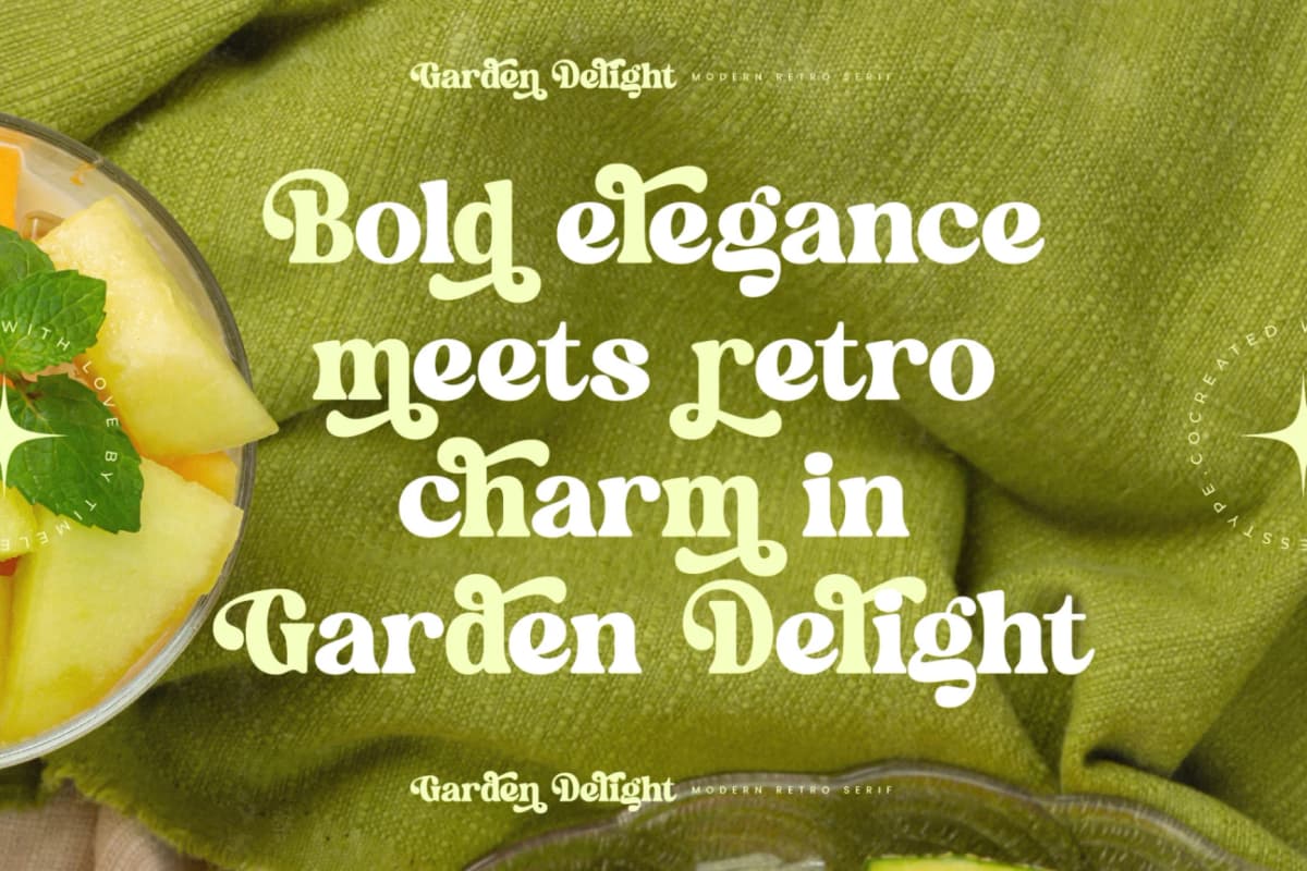 Garden Delight - Modern Retro Serif font preview 4