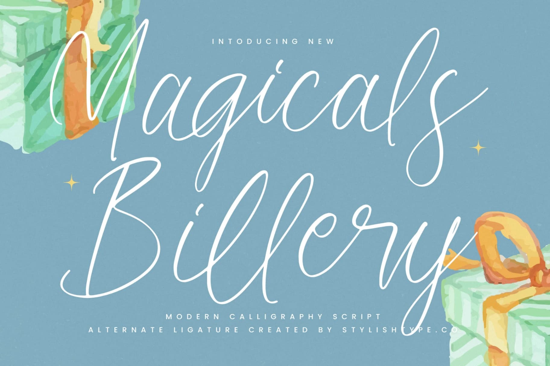 Preview of Magicals Billery - Modern Calligraphy Font font
