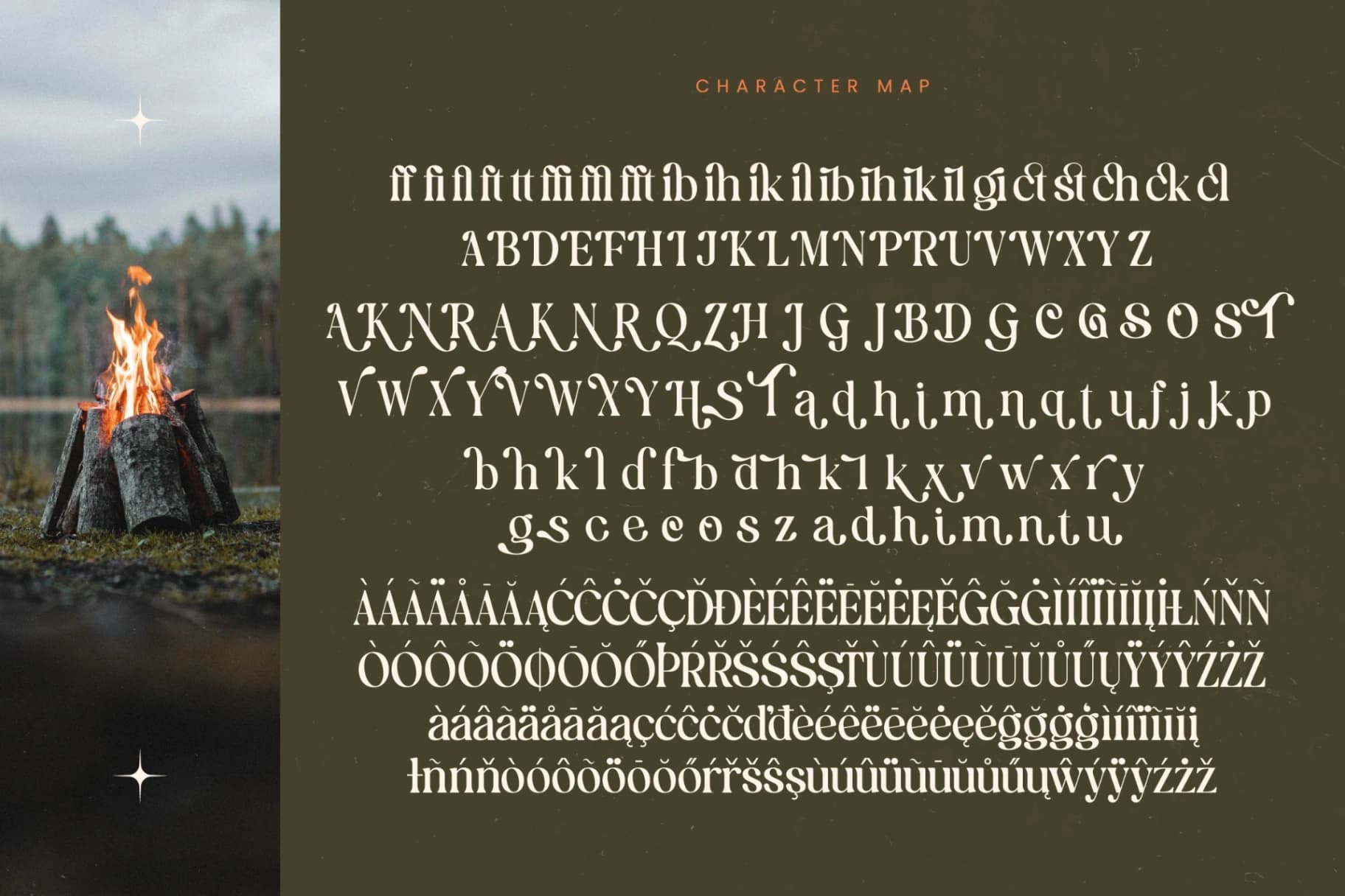 Preview 19 for Bonfire Glisten - Bold Serif Display