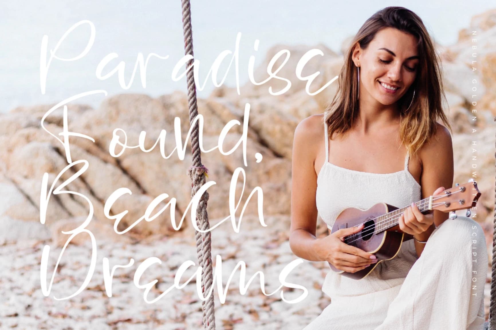 Preview 2 for Nebula Golden - Handwritten Script Font