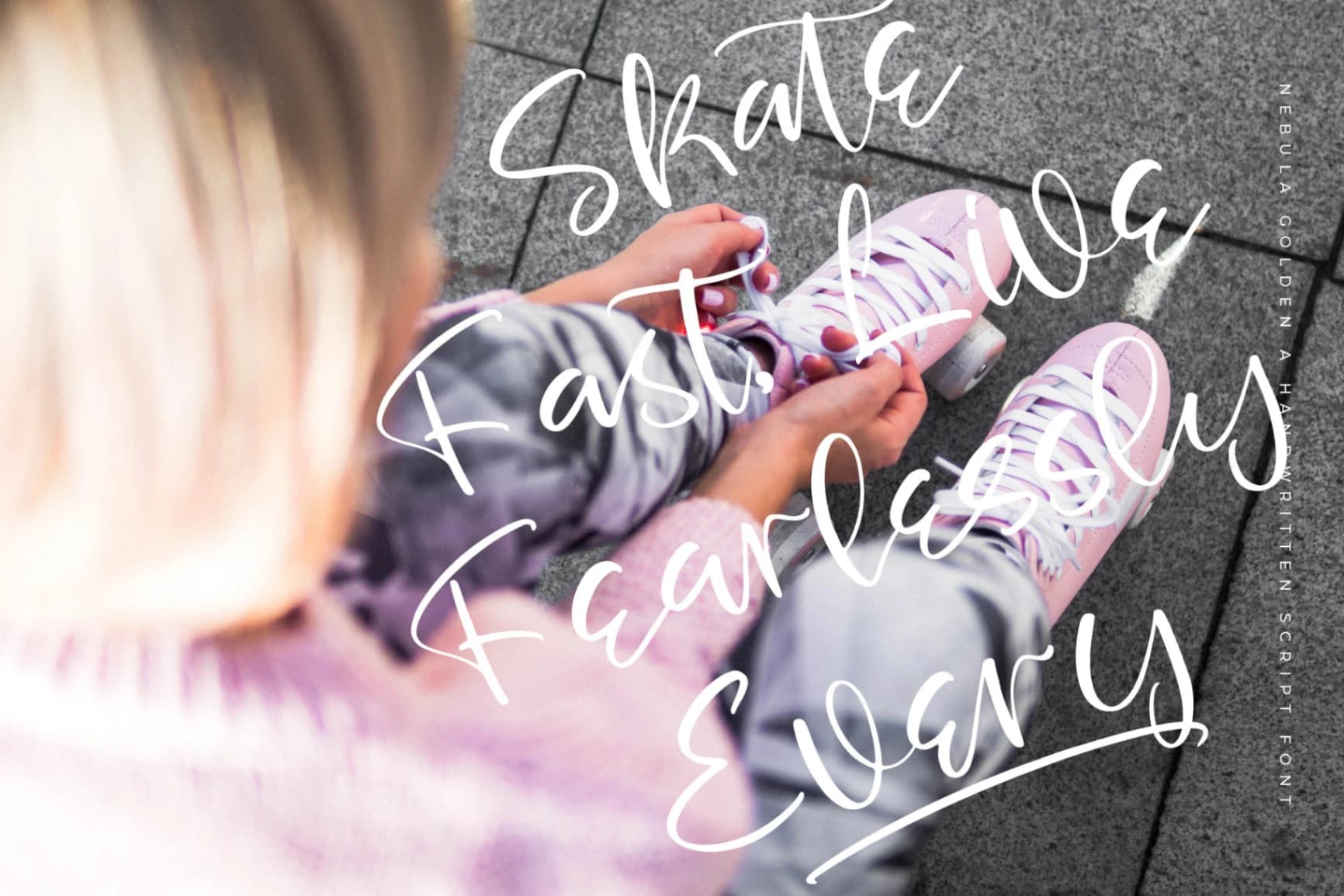 Preview 7 for Nebula Golden - Handwritten Script Font