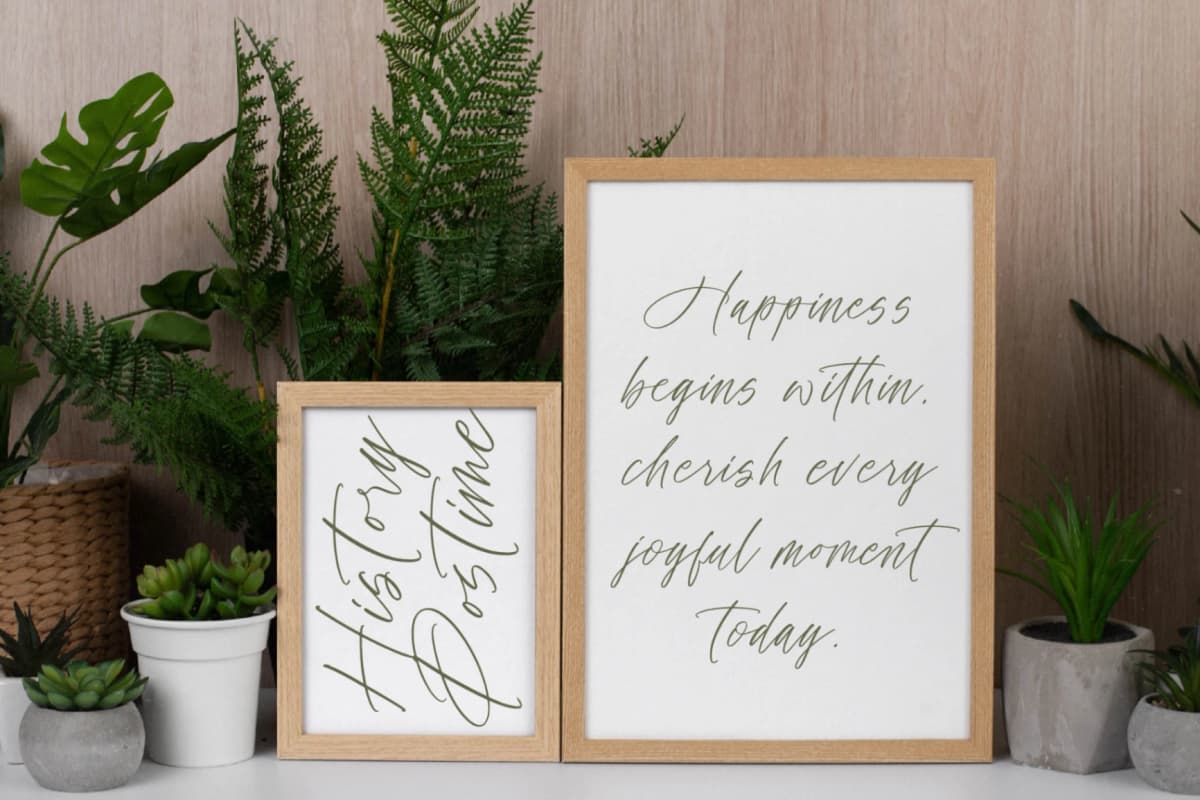 History Postime - Modern Script Font font preview 13