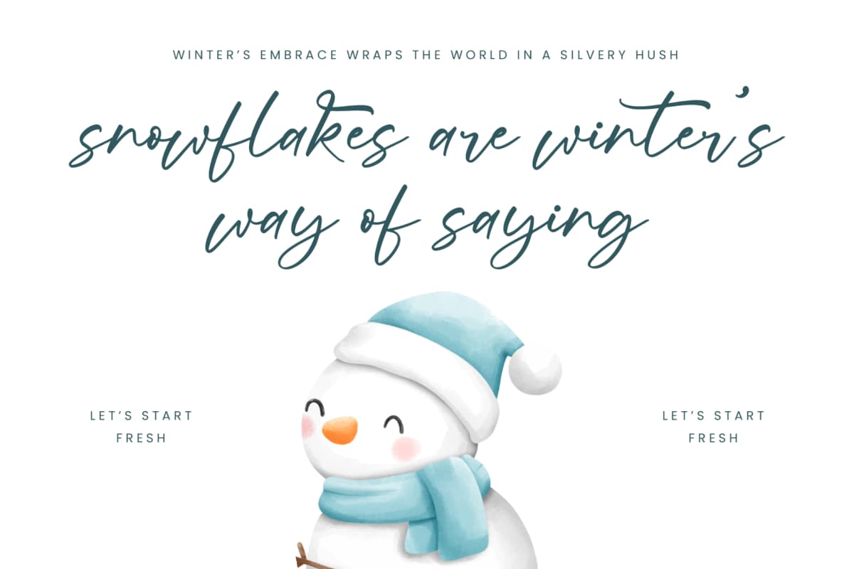 Froster Snowfow - Stylish Handwritten Font font preview 9