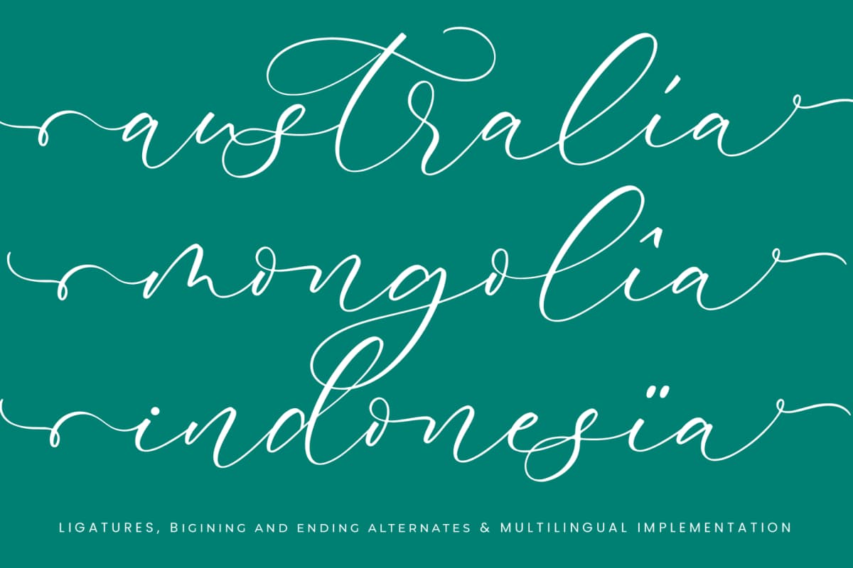 Avonta Qintani - Stylish Calligraphy Font font preview 15