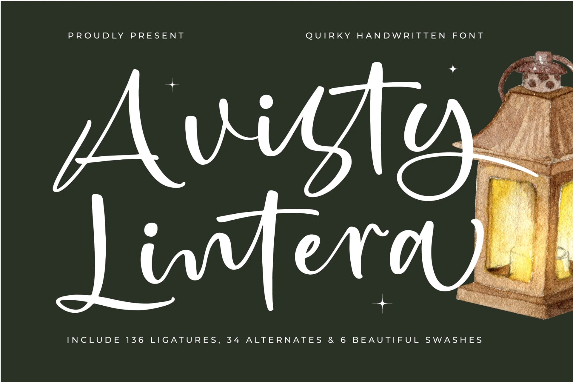 Preview 1 for Avisty Lintera - Quirky Handwritten Font