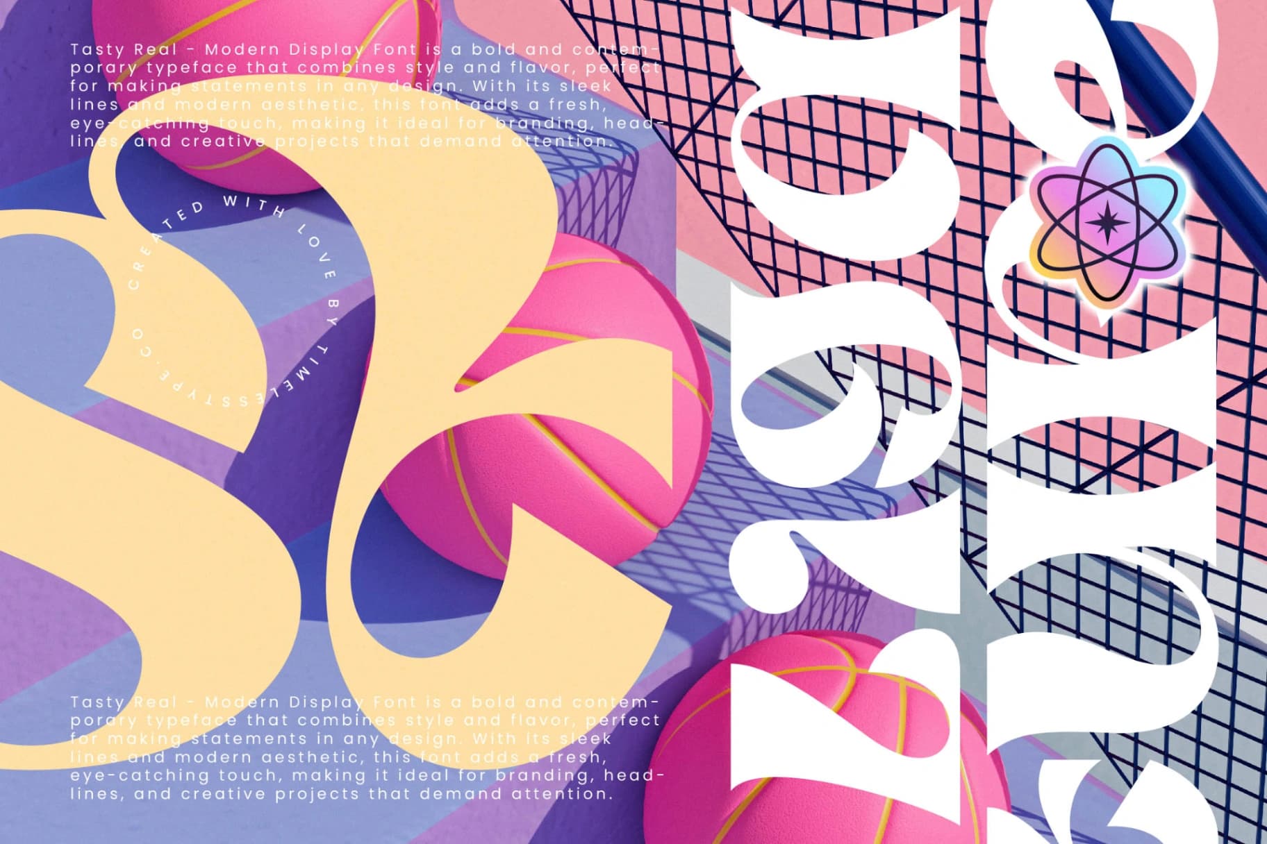 Preview 4 for Tasty Real - Modern Display Font