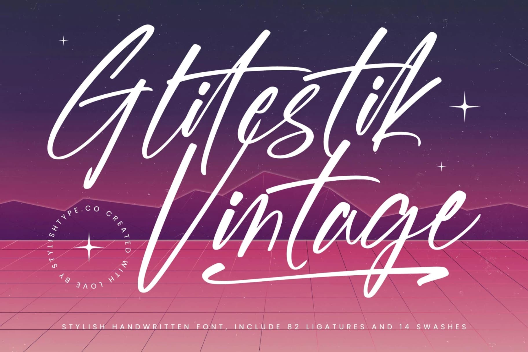 Preview 1 for Glitestik Vintage - Stylish Handwritten Font