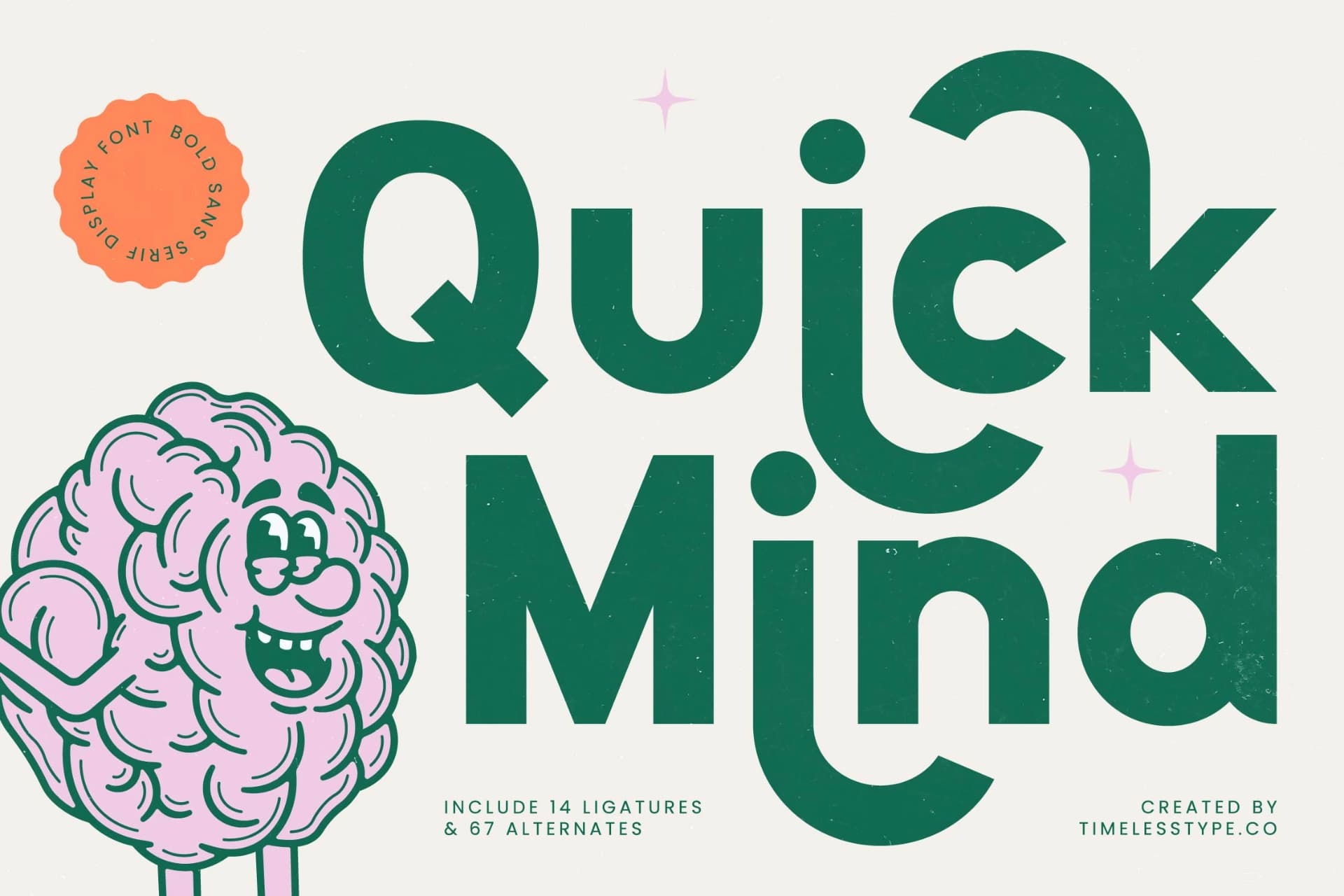 Preview of Quick Mind - Bold Sans Serif Display Font font