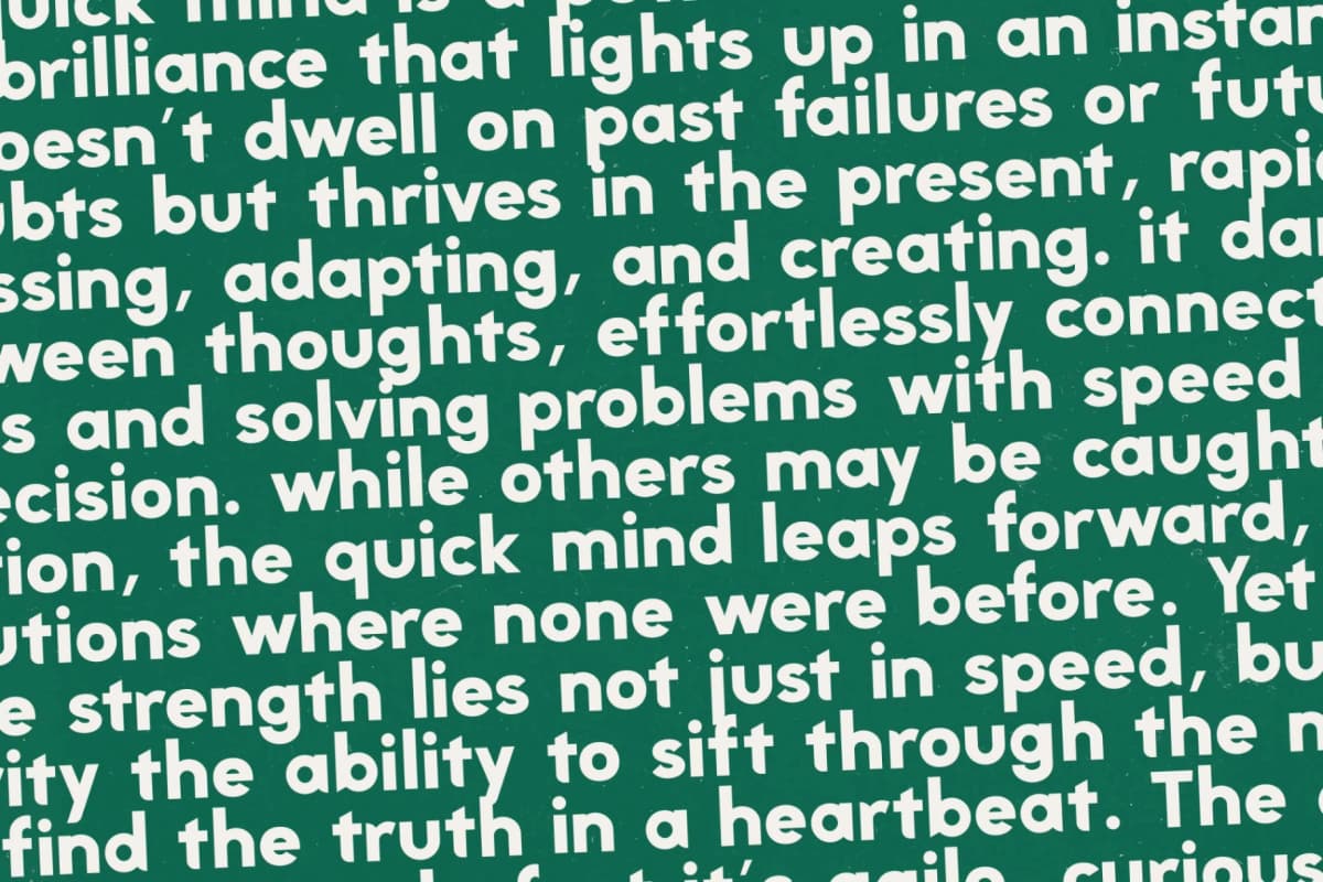 Quick Mind - Bold Sans Serif Display Font font preview 13