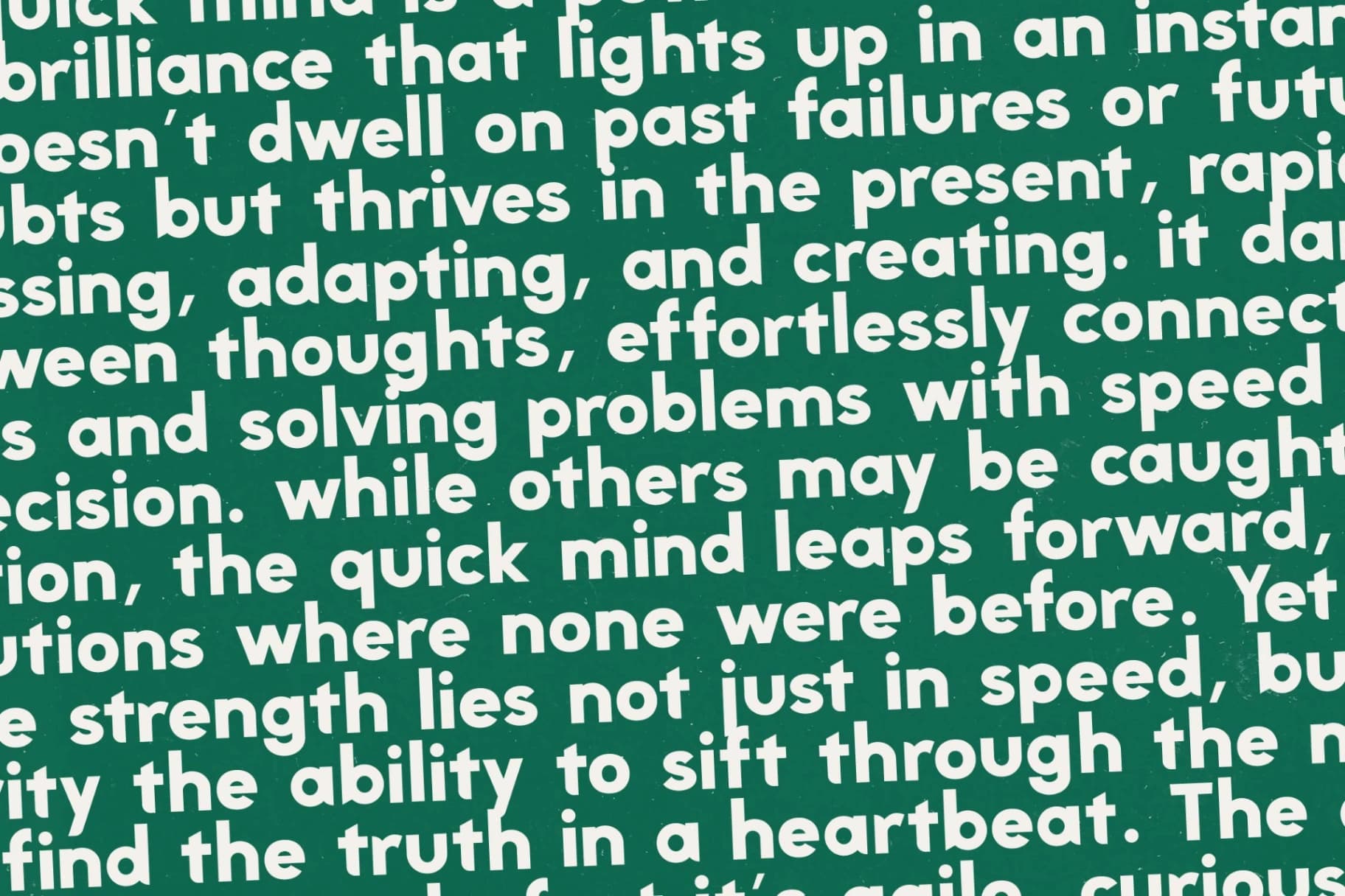 Preview 13 for Quick Mind - Bold Sans Serif Display Font