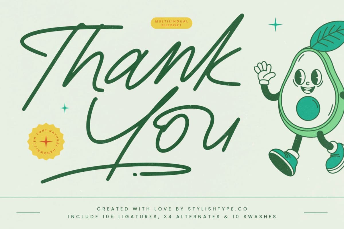 Pokado Richly - Natural Handwritten Font font preview 20