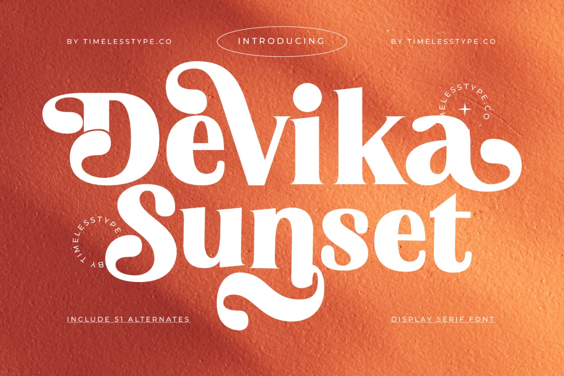 Preview 1 for Devika Sunset - Display Serif Font