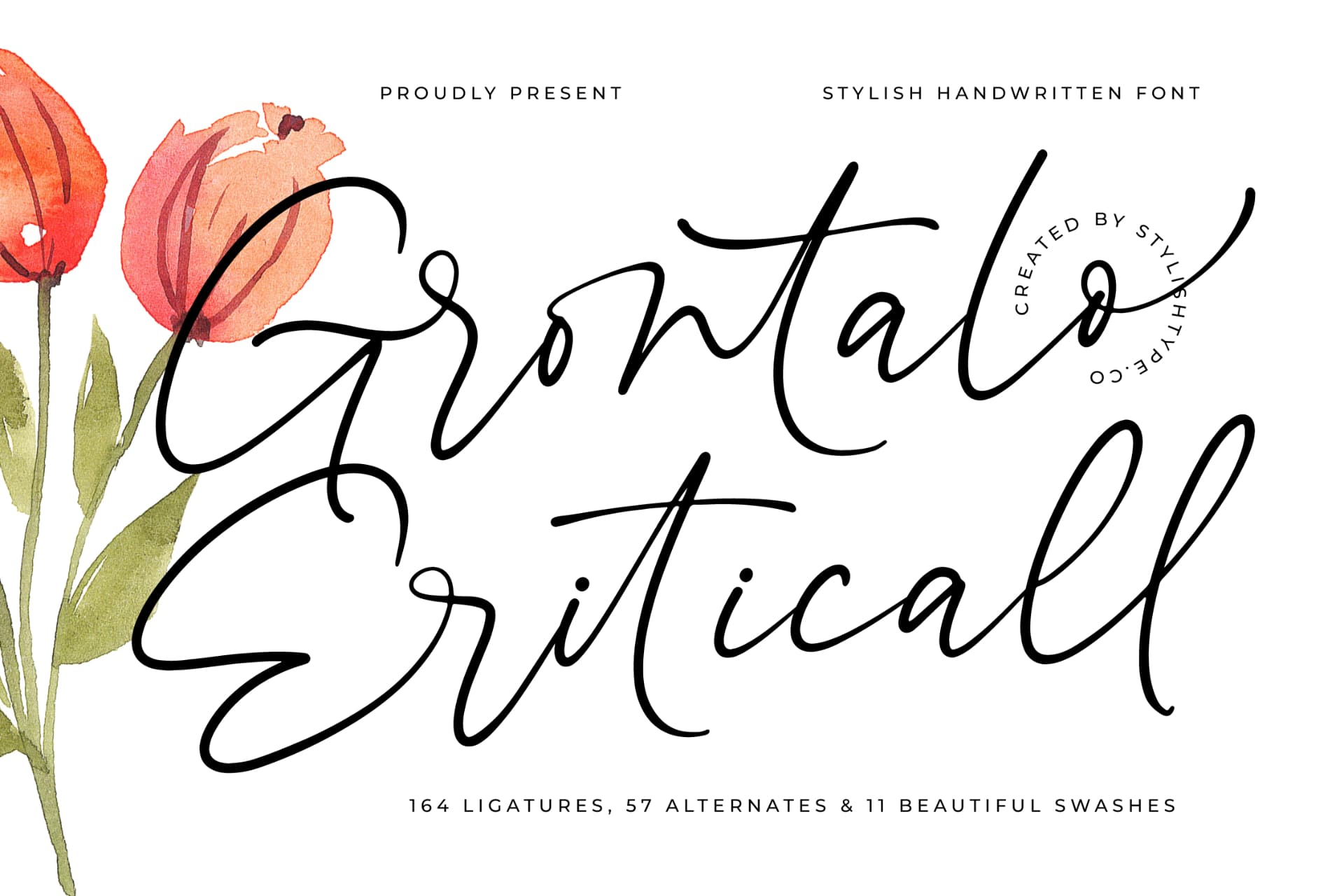Preview 1 for Grontalo Eriticall - Stylish Handwritten Font