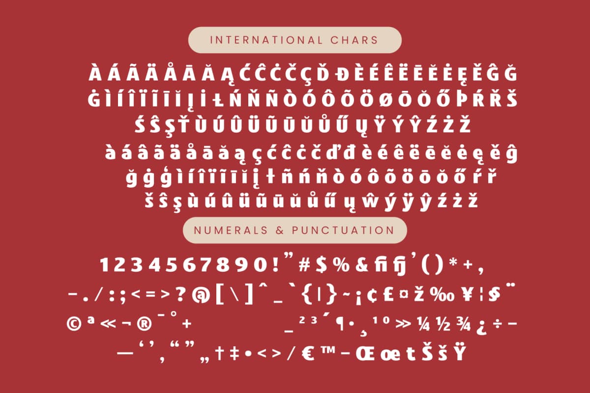 Preview 19 for Caffie Lofie - Display Sans Serif Font