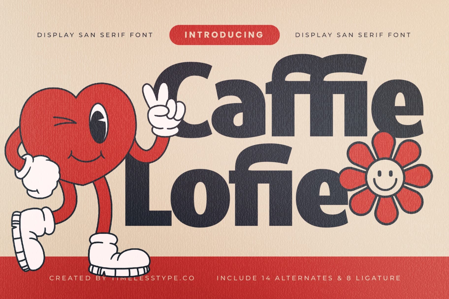 Preview of Caffie Lofie - Display Sans Serif Font font