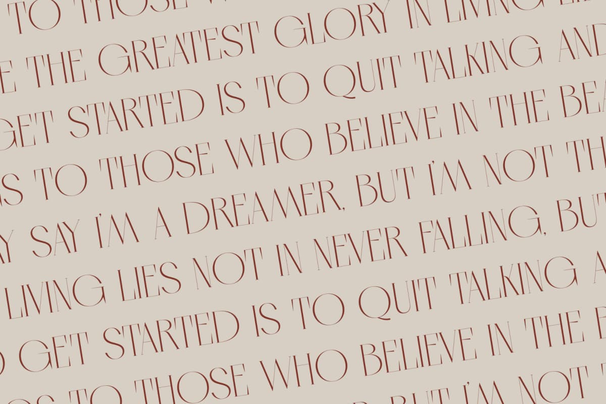 Qasnors - Modern Display Serif font preview 17
