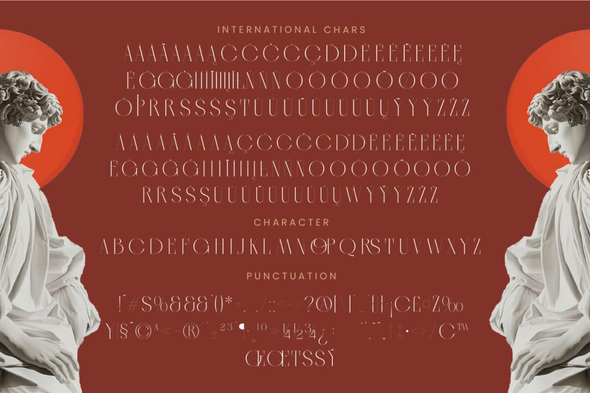 Qasnors - Modern Display Serif font preview 18