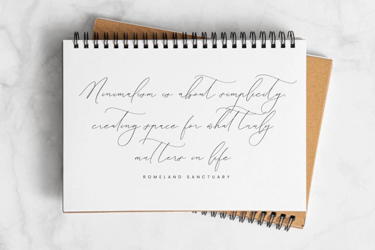 Romeland Sanctuary - Stylish Handwritten Font font preview 3