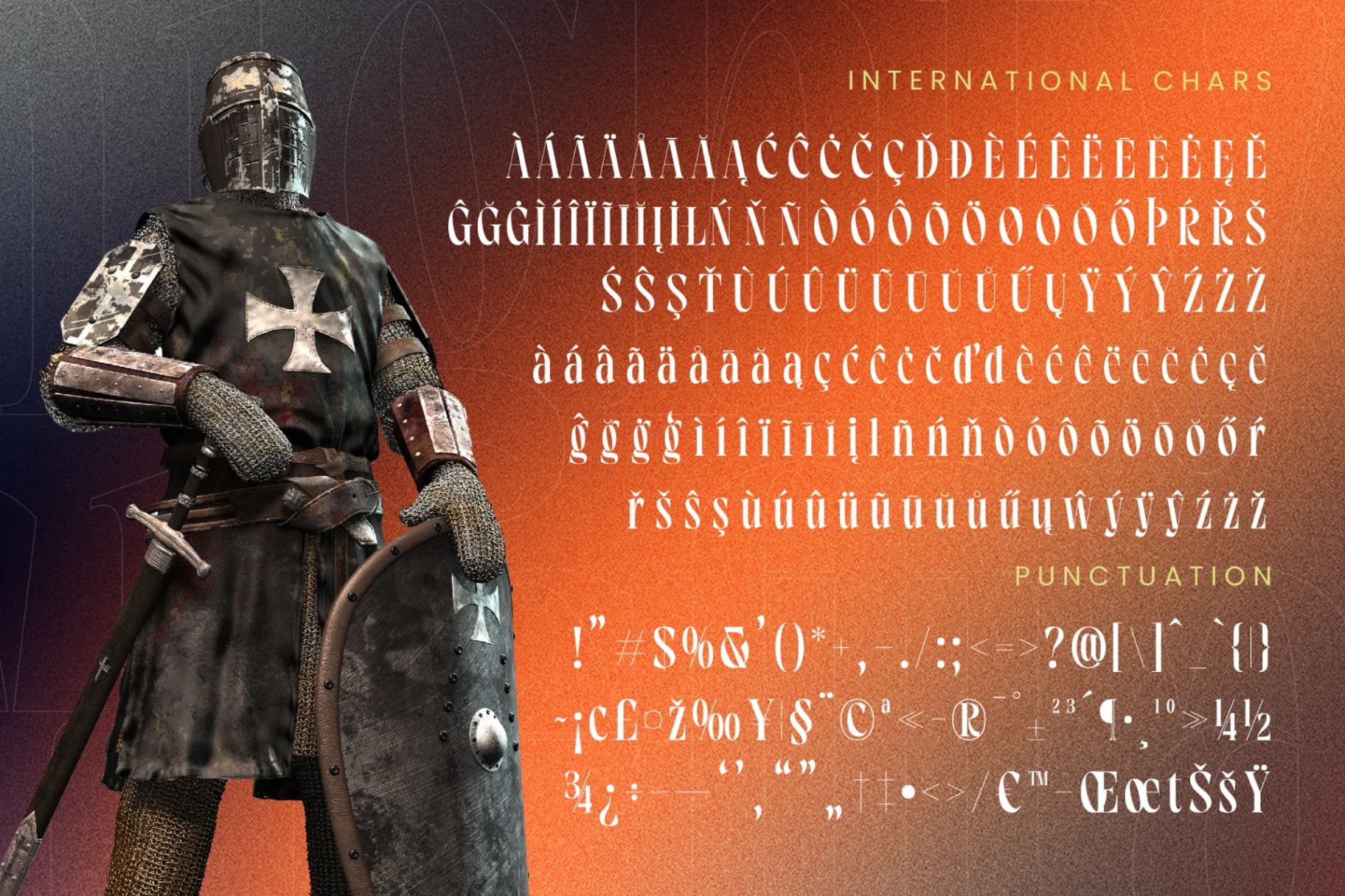 Preview 19 for Knighty Gheffta - Modern Display Serif Font