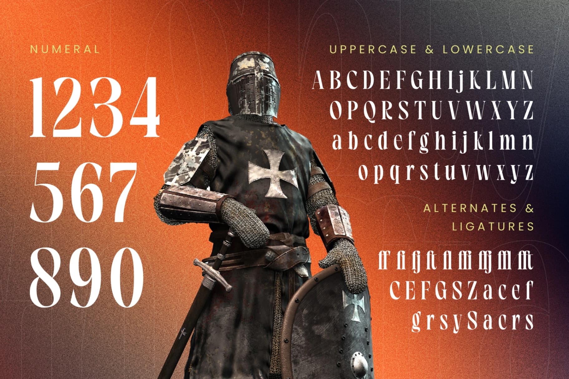 Preview 18 for Knighty Gheffta - Modern Display Serif Font