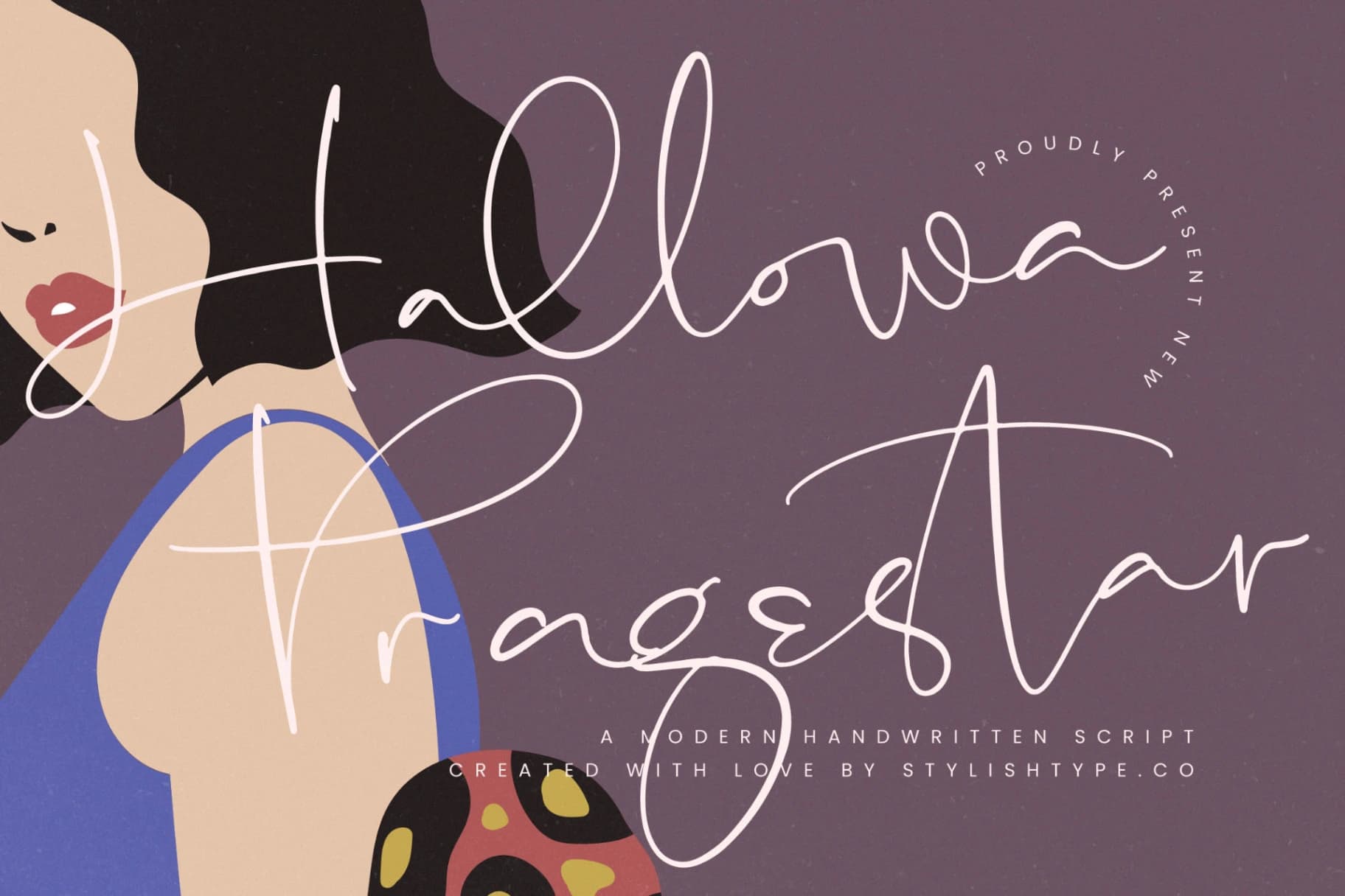 Preview 1 for Hallowa Pragestar - Modern Handwritten Font