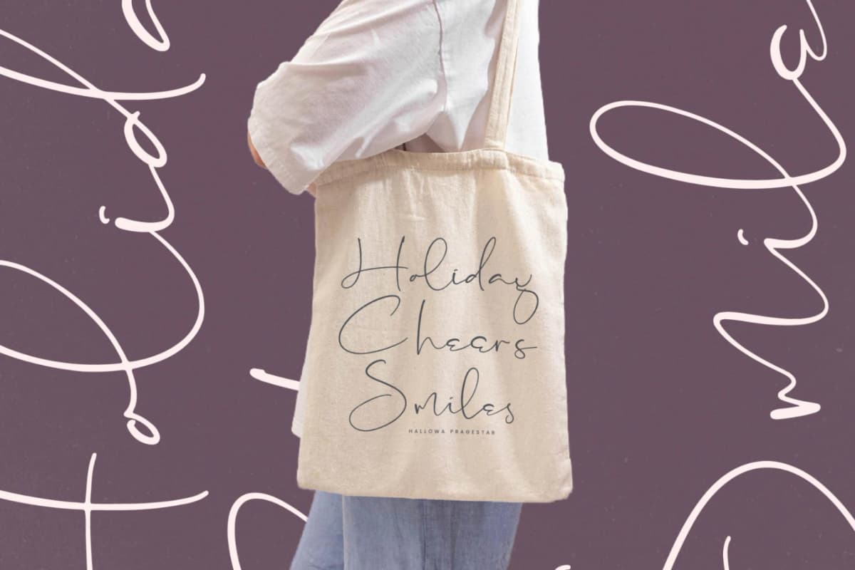 Preview 3 for Hallowa Pragestar - Modern Handwritten Font