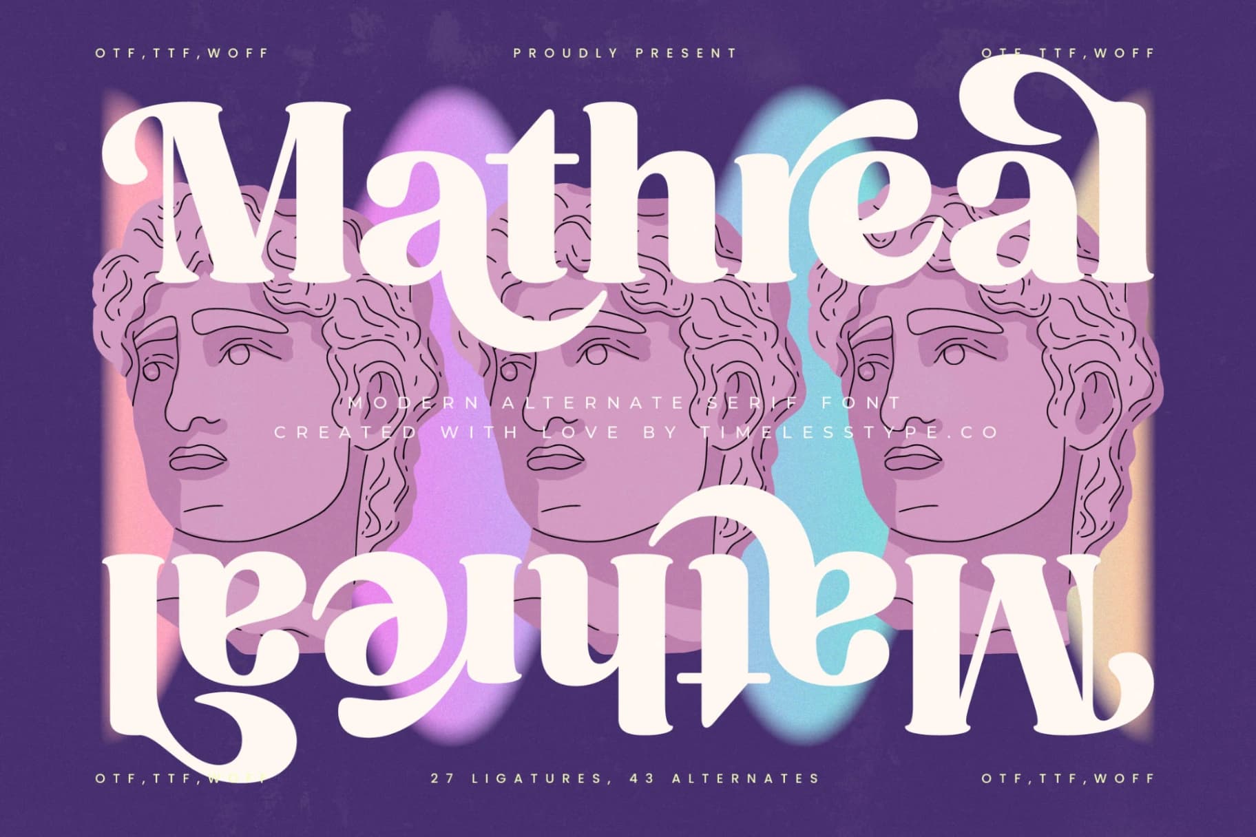 Preview of Mathreal - Modern Alternate Serif Font font
