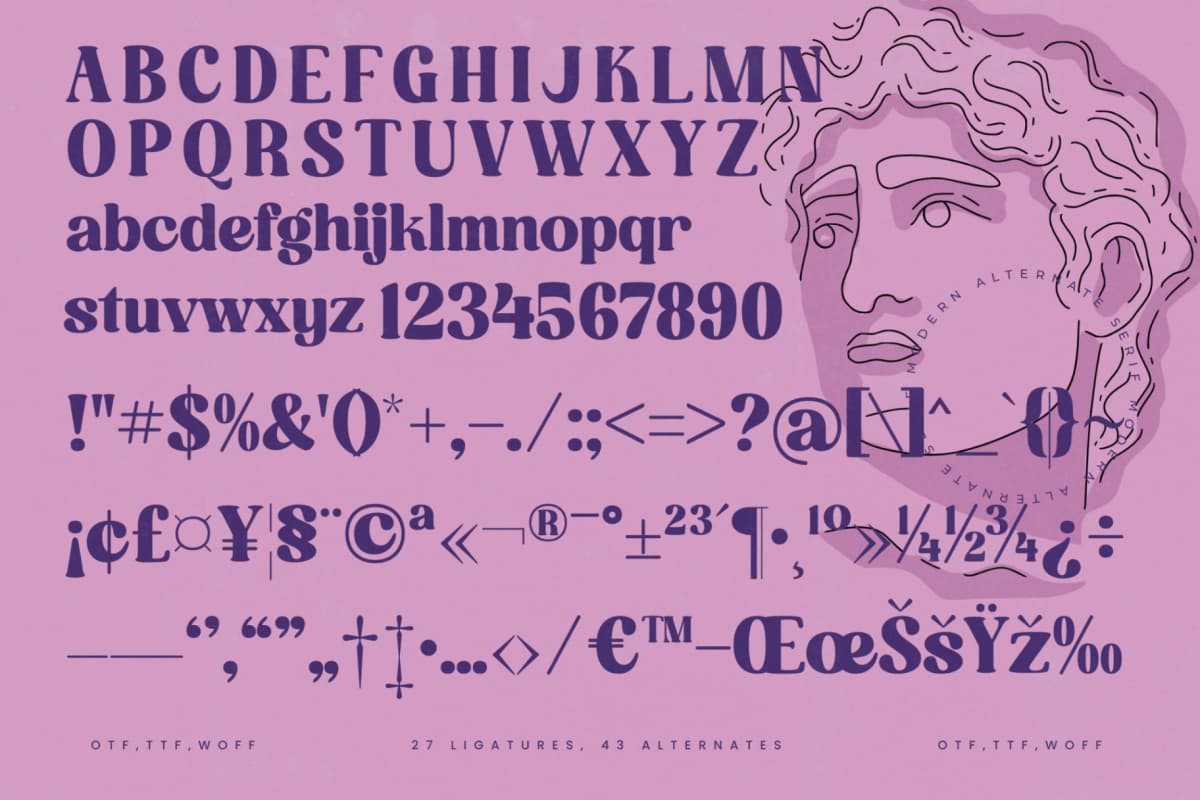 Preview 18 for Mathreal - Modern Alternate Serif Font