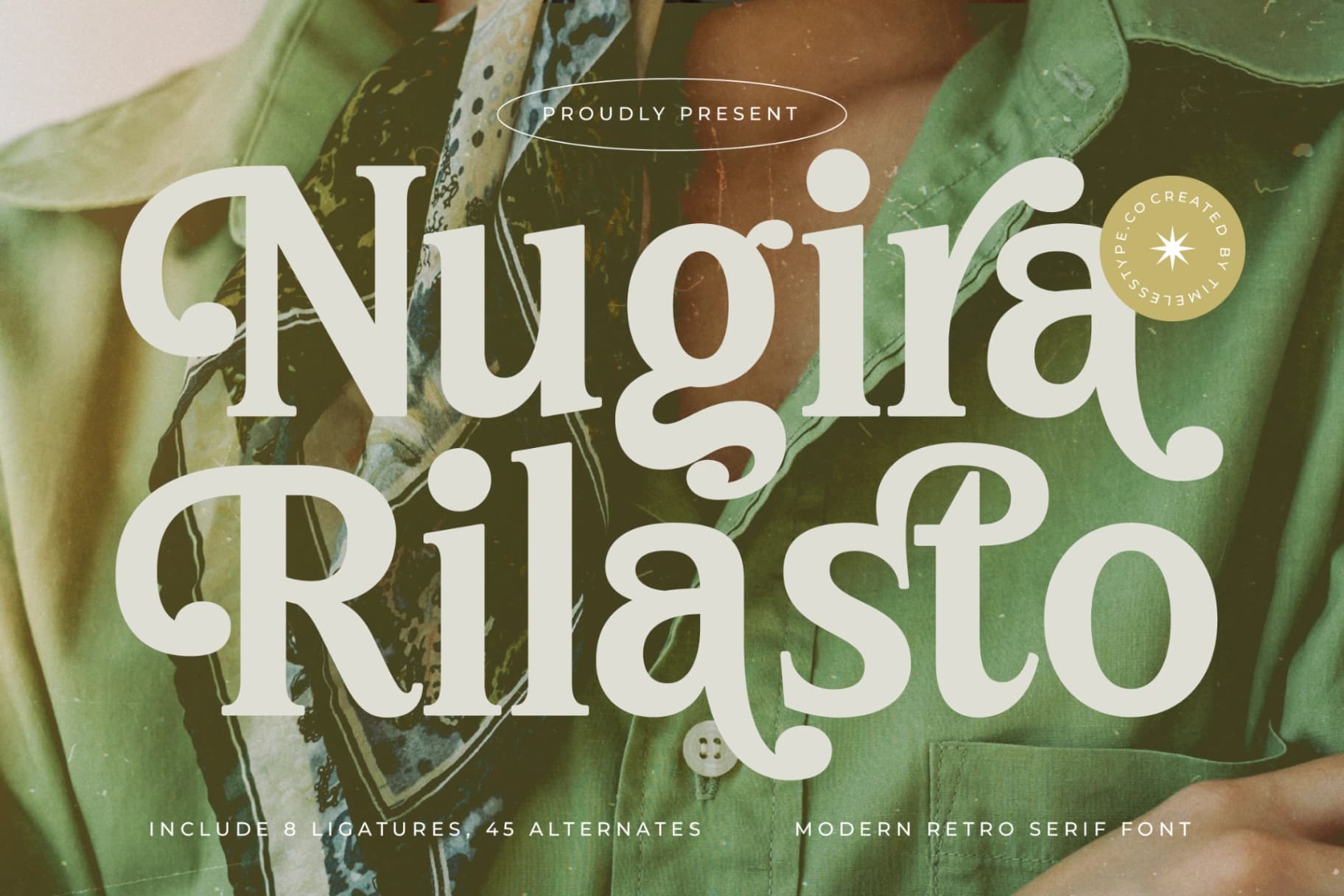 Preview 1 for Nugira Rilasto - Modern Retro Serif Font