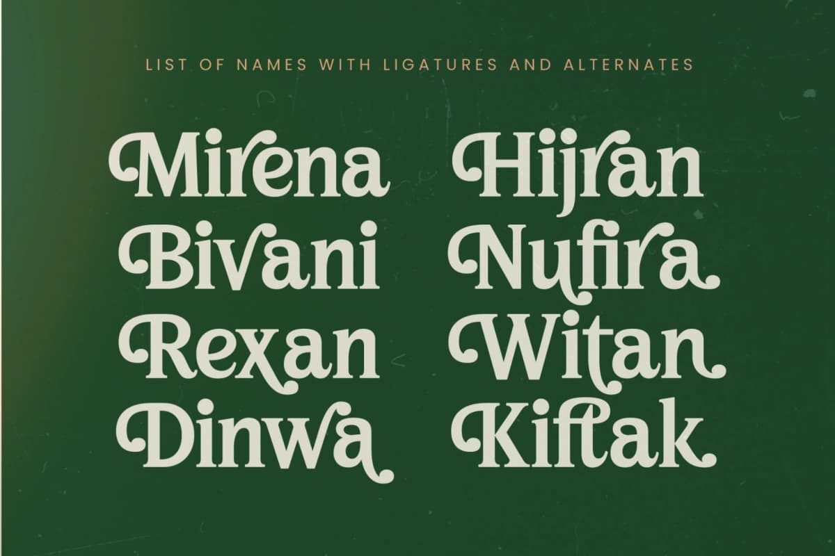 Preview 14 for Nugira Rilasto - Modern Retro Serif Font