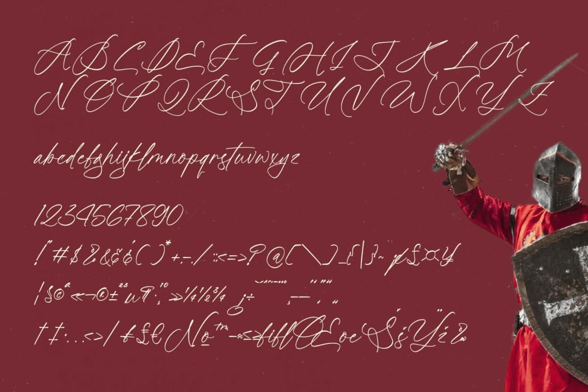 Preview 18 for Battler Knight - Stylish Signature Font
