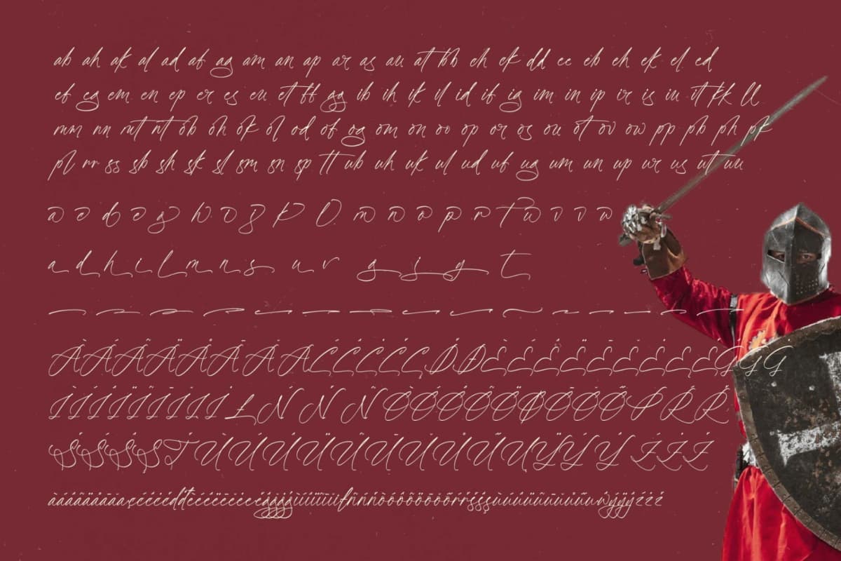 Preview 19 for Battler Knight - Stylish Signature Font