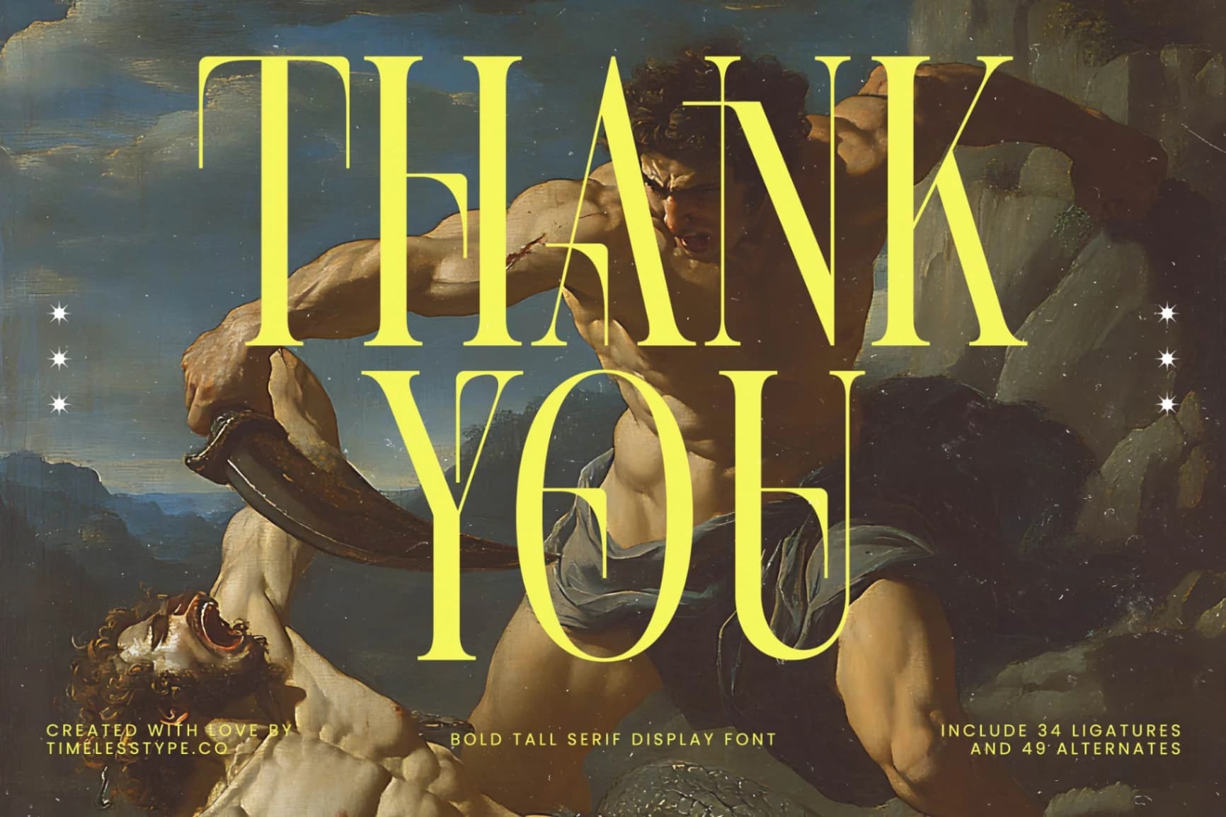 Preview 20 for Heroic Brutal - Bold Tall Serif Display Font