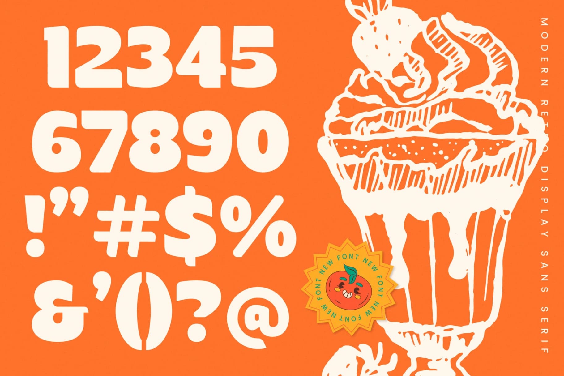 Preview 17 for Meaty Bliss - Modern Retro Display Sans Serif