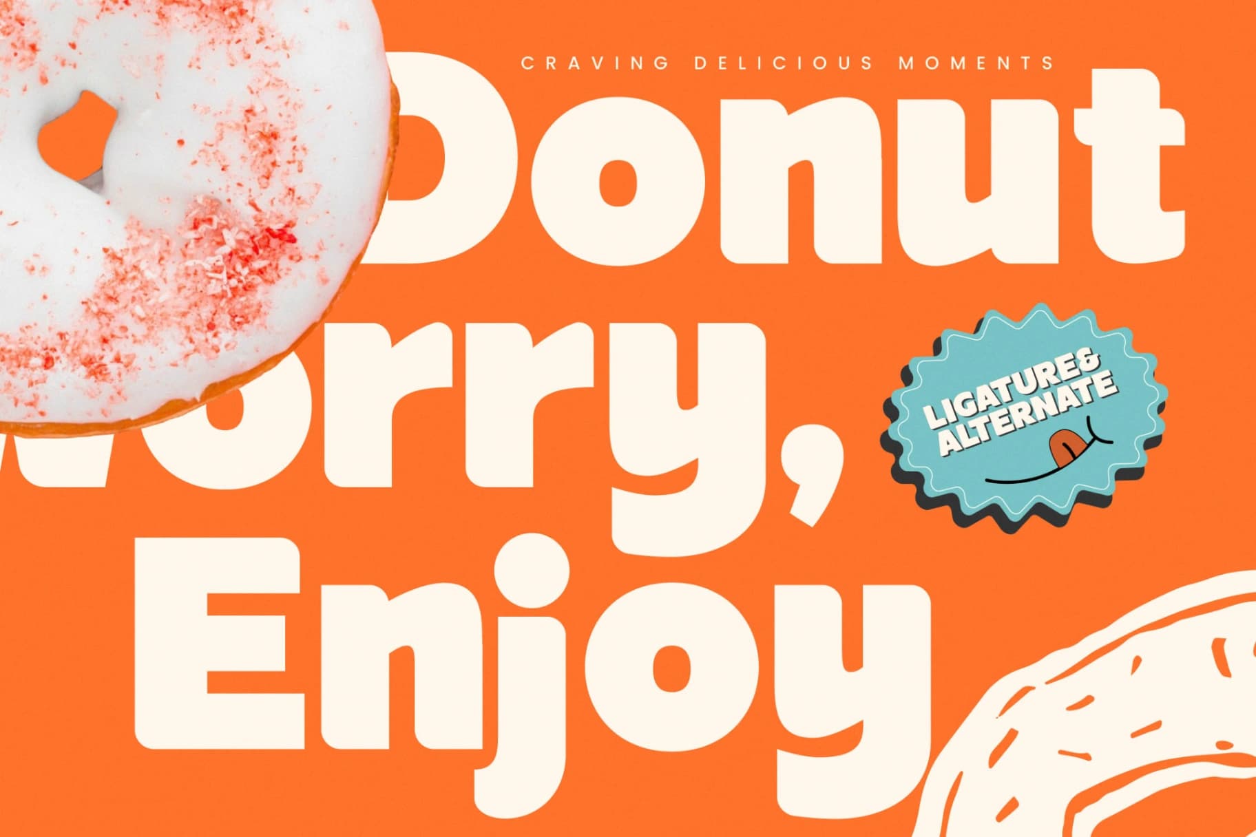 Preview 9 for Meaty Bliss - Modern Retro Display Sans Serif