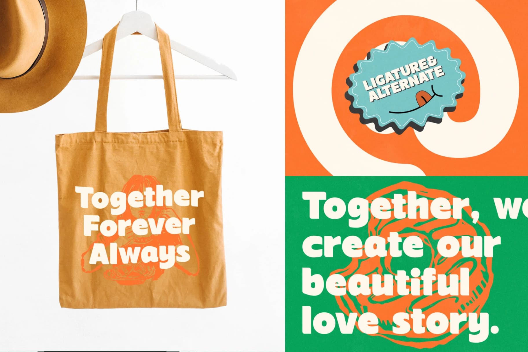 Preview 4 for Meaty Bliss - Modern Retro Display Sans Serif