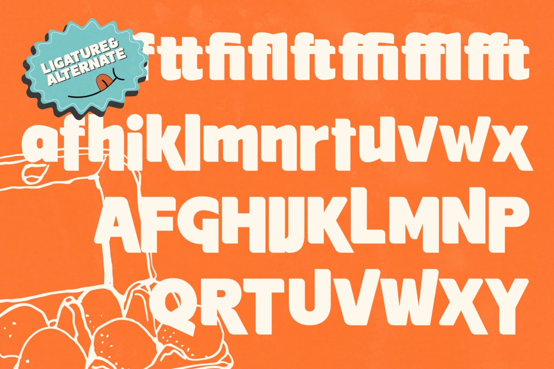 Preview 19 for Meaty Bliss - Modern Retro Display Sans Serif