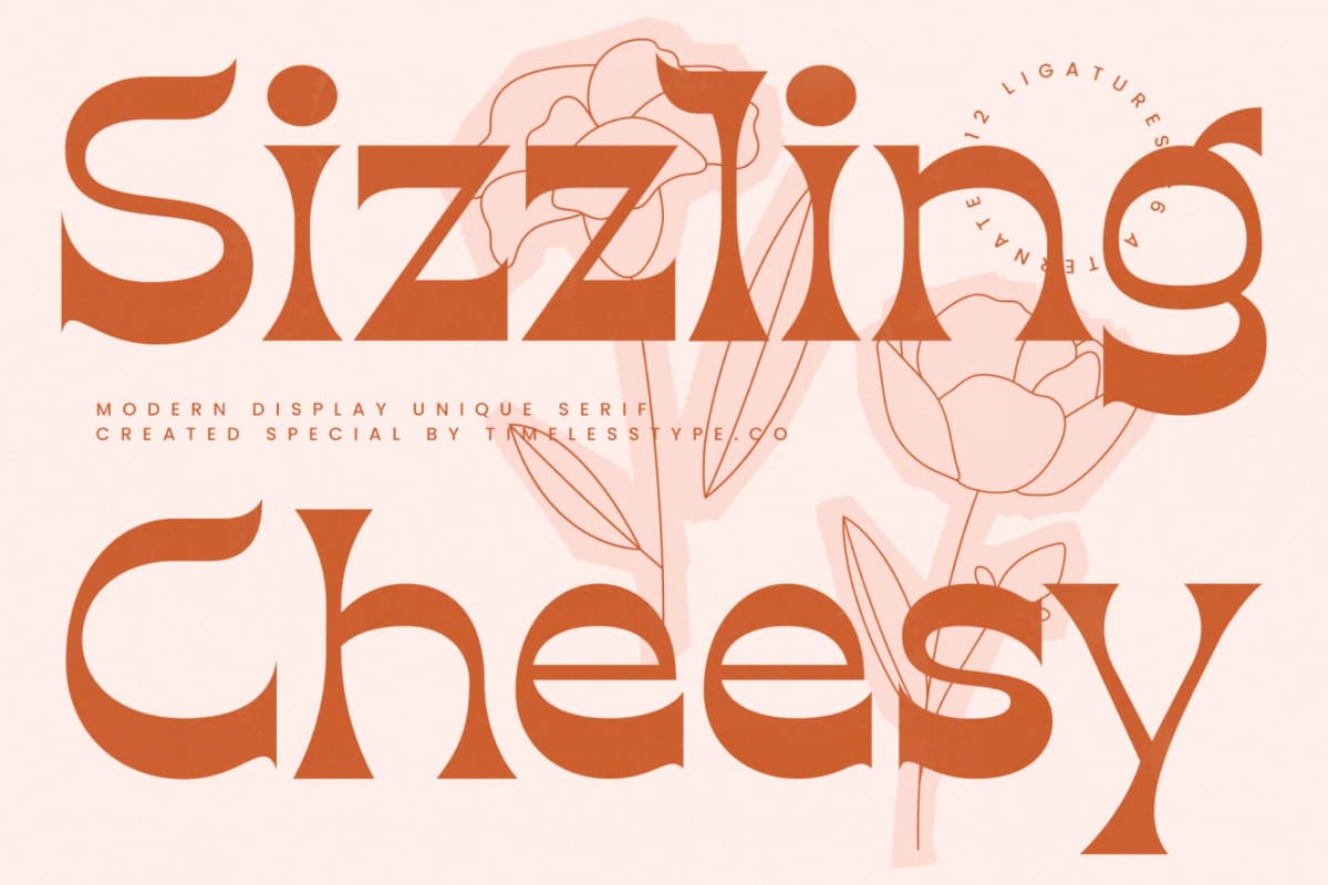 Preview 1 for Sizzling Cheesy - Modern Display Unique Serif