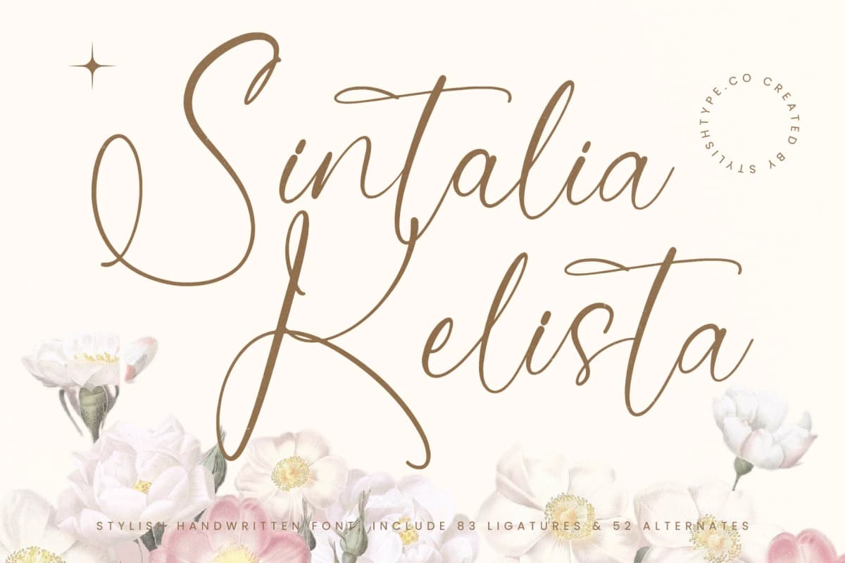 Sintalia Kelista - Stylish Handwritten Font font preview