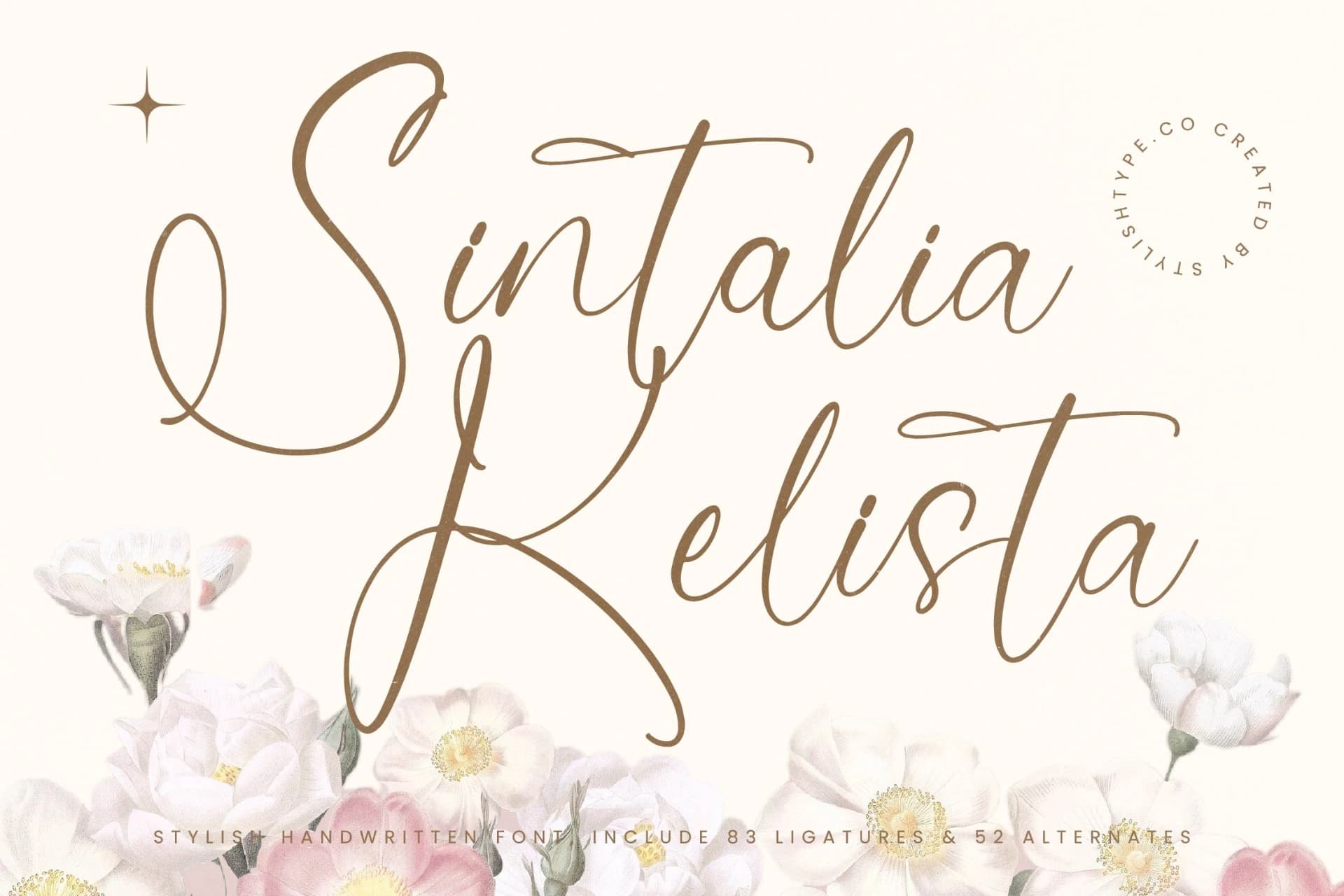 Preview of Sintalia Kelista - Stylish Handwritten Font font