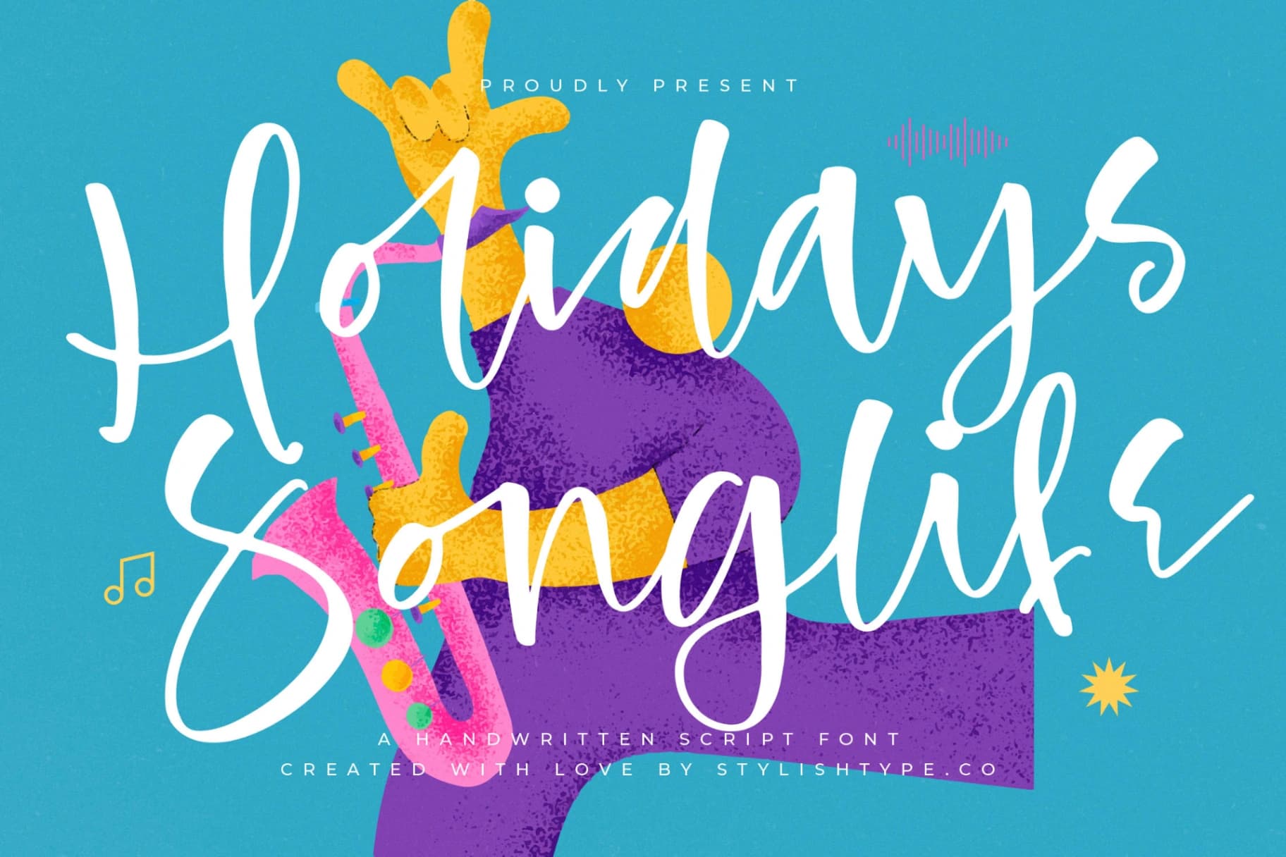 Preview of Holidays Songlife - Handwritten Script Font font