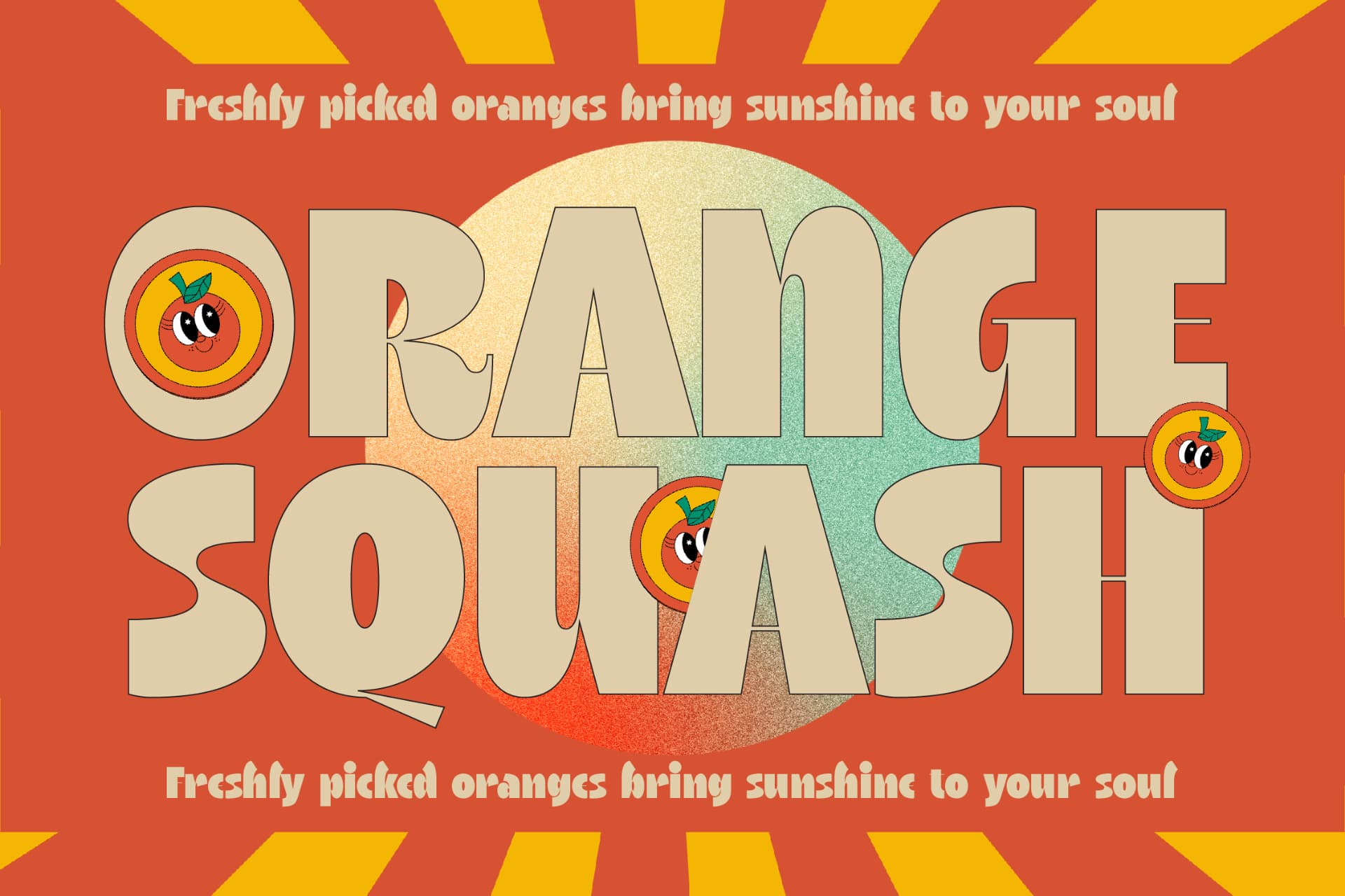 Preview 3 for Rinka Stylo - Retro Sans Serif Font