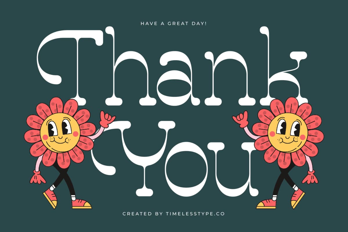 Thayla Mifikan - Retro Serif Display font preview 20