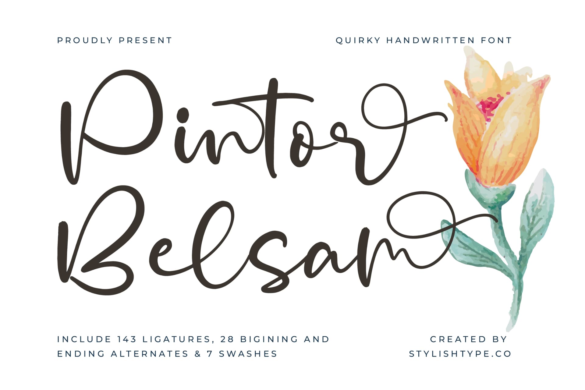 Preview 1 for Pintor Belsam - Quirky Handwritten Font