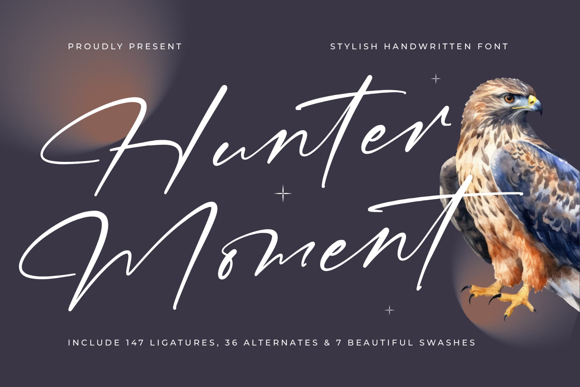 Preview of Hunter Moment - Stylish Handwritten Font font